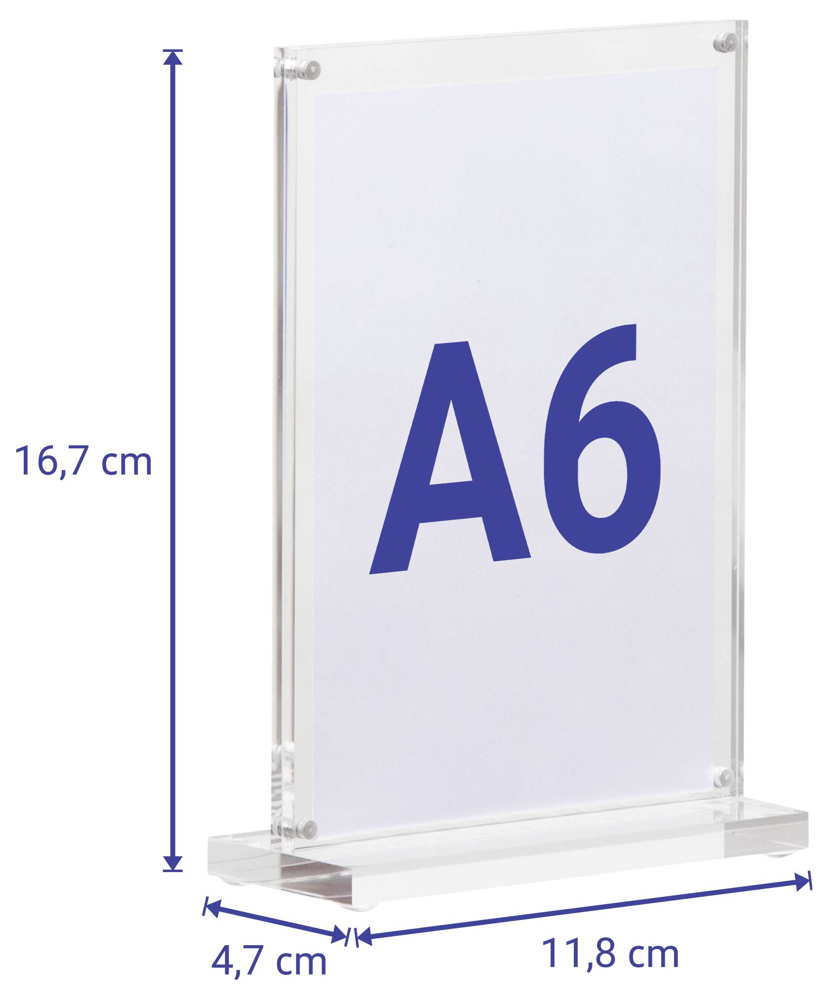 Maul 1948005 MAULvision Espositore da tavolo a forma di T adatto per formato carta: DIN A6 Trasparente 1 pz.-7