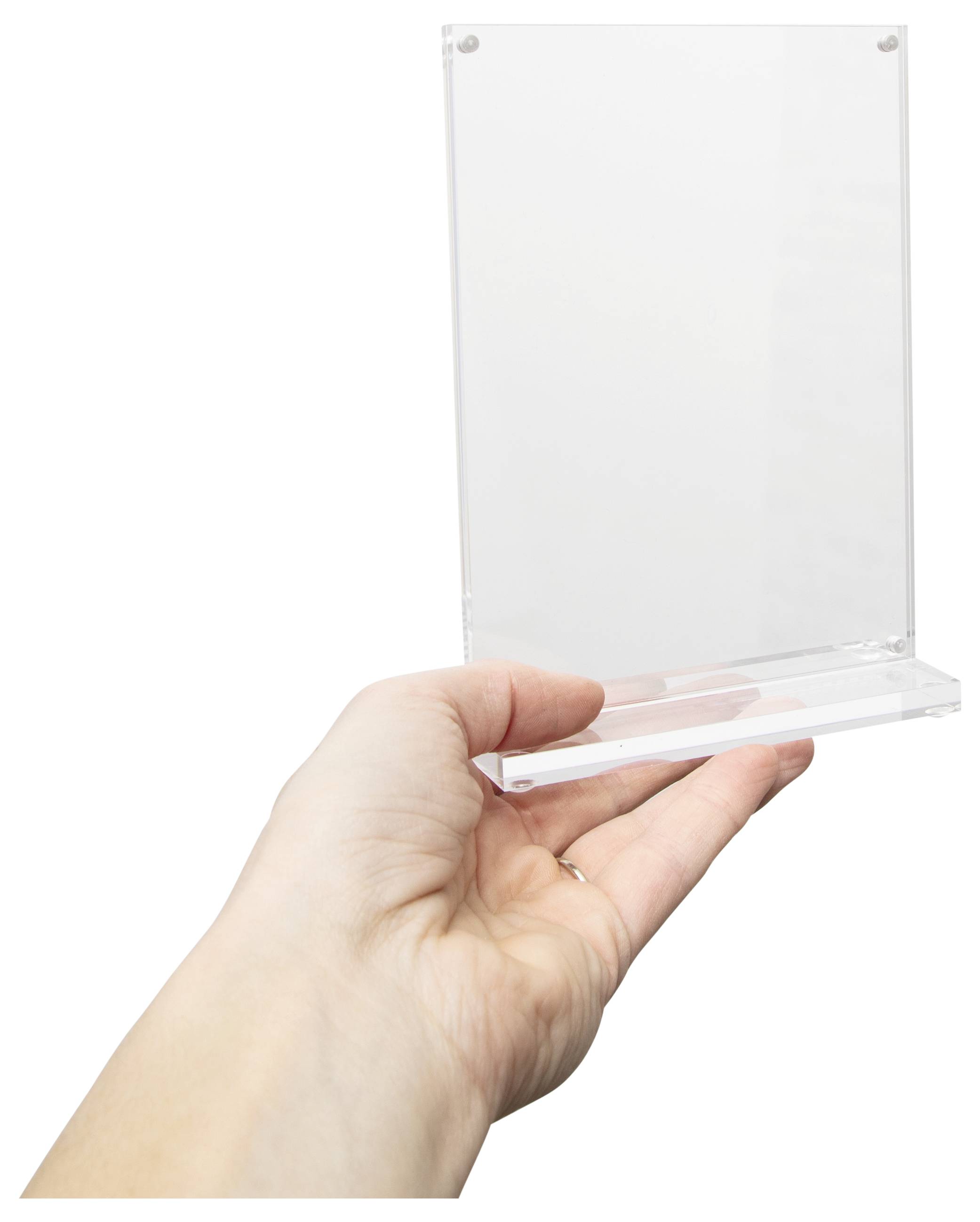 Maul 1948005 MAULvision Espositore da tavolo a forma di T adatto per formato carta: DIN A6 Trasparente 1 pz.-12