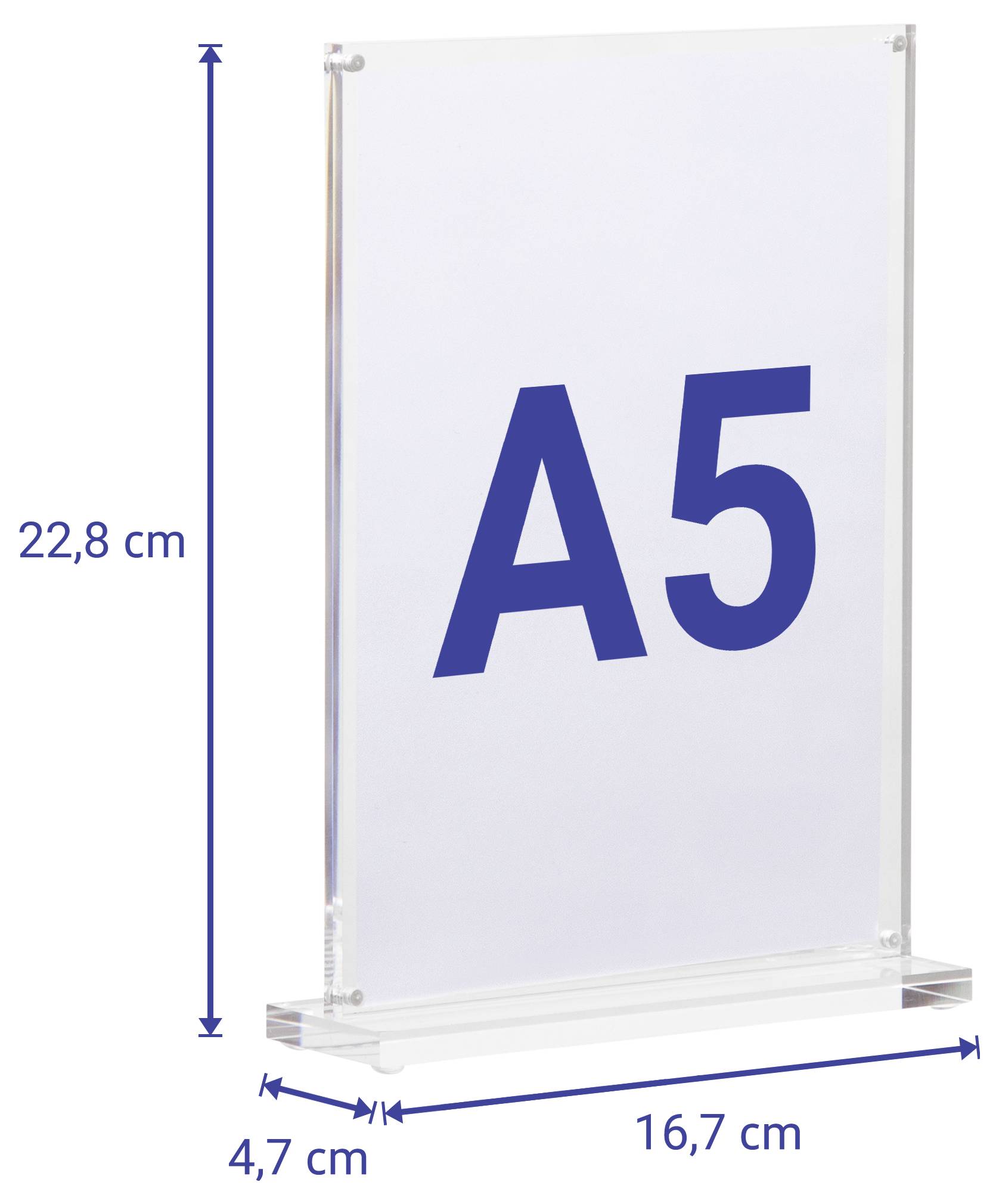 Maul 1948205 MAULvision Espositore da tavolo a forma di T adatto per formato carta: DIN A5 Trasparente 1 pz.-7