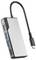Stazione di dock Alogic USB-C con tre porte USB, slot per schede SD e connettore USB-C. Design compatto per la connettività del computer.