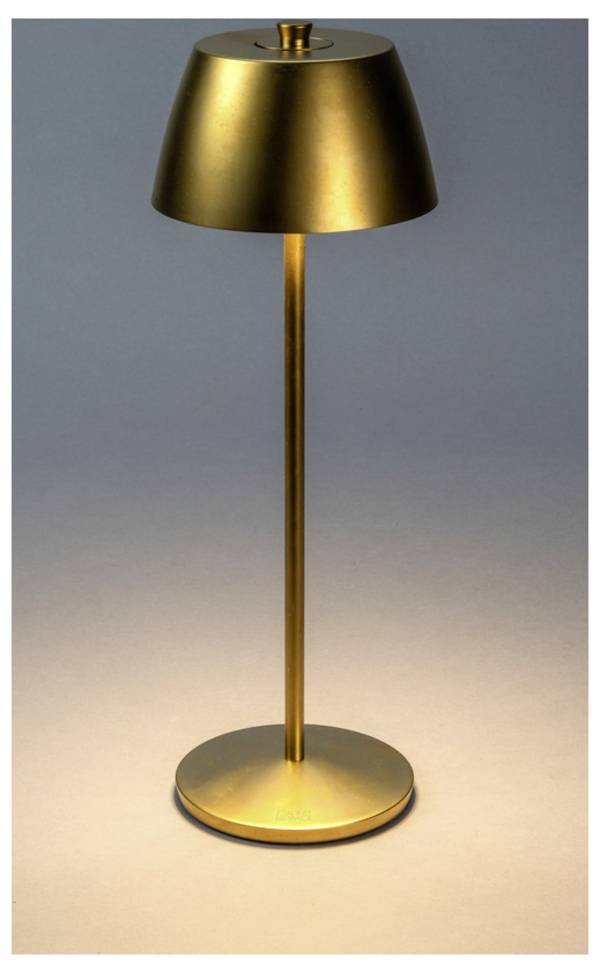Konstsmide 7840-801 Eze Lampada da tavolo a batteria a LED   Da bianco caldo a bianco neutro  Oro (opaco)