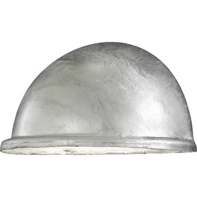 Una struttura metallica a forma di cupola con superficie liscia e finitura riflettente, che mostra sottili variazioni di tessitura sulla sua superficie.