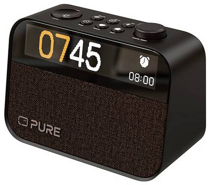 Pure Moment Radiosveglia DAB+ Bluetooth  Luce ambiente Nero caffè