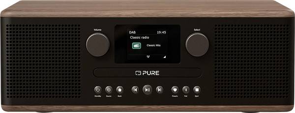 Pure Classic C-D6 Coffee Black/Walnut EU/UK Radio CD DAB, DAB+, FM    Nero, Noce