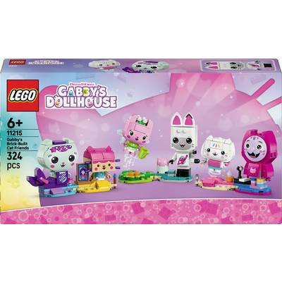 'Set Lego Casa delle Bambole di Gabby con personaggi di gatti colorati e accessori giocosi per bambini di età 6+, 324 pezzi.'