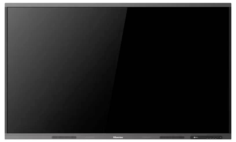 Un grande televisore a schermo piatto con schermo scuro e cornice sottile.