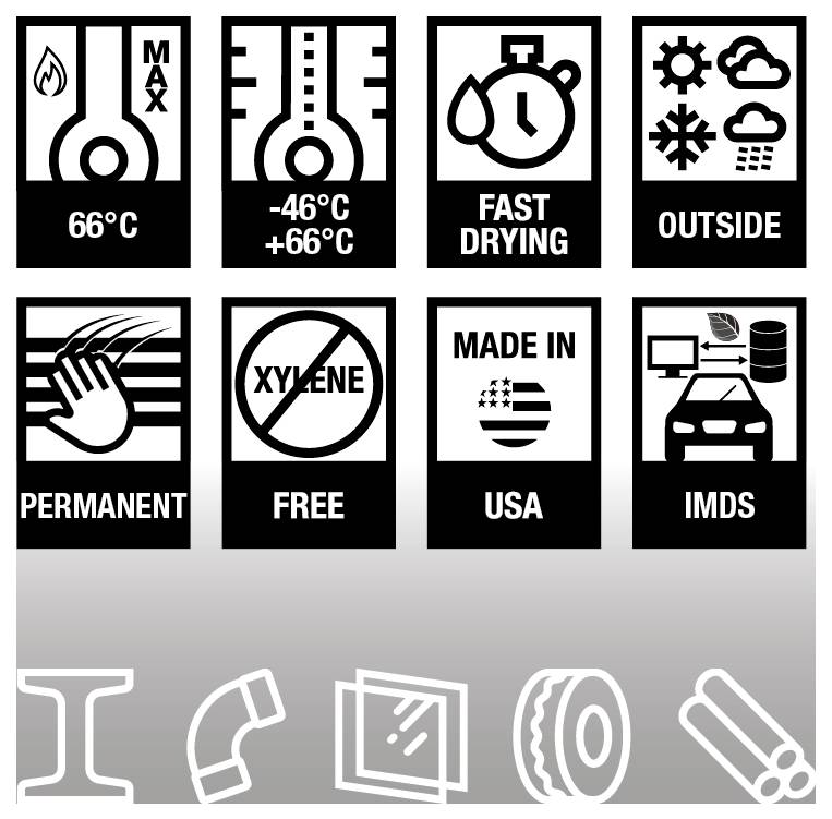 Markal PAINT-RITER+ ROUGH SURFACE 97252 Marcatore a vernice Rosso 4 mm-2