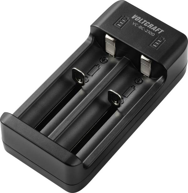 VOLTCRAFT VC-BC-2100 Caricabatterie universale NiMH, LiIon Stilo (AA), Ministilo (AAA), Mini (AAAA), 1/2 Torcia (C), 26700, 26650, 22650, 25500, 22700, 22500, 21700, 20700, 18700, 18650, 18500, 18550, 18490, 18350, 17670, 17650, 17500, 16650, 14650, 14500, 10440, 16340