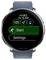 Uno smartwatch che mostra le opzioni 'Avvia' e 'Impostazioni' sullo schermo, con un'icona di corsa, l'ora e l'indicatore della batteria.