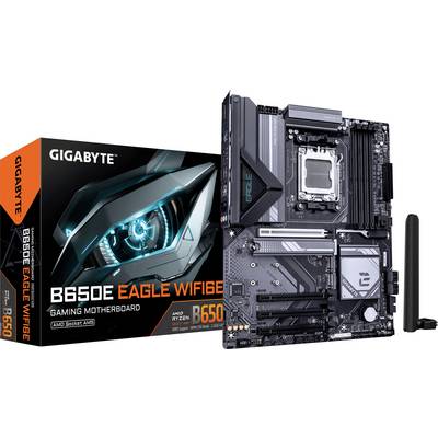 Scheda madre da gaming GIGABYTE B650E Eagle WiFi6E con socket AMD AM5; dotata di connettività avanzata e prestazioni ottimali per il gaming.