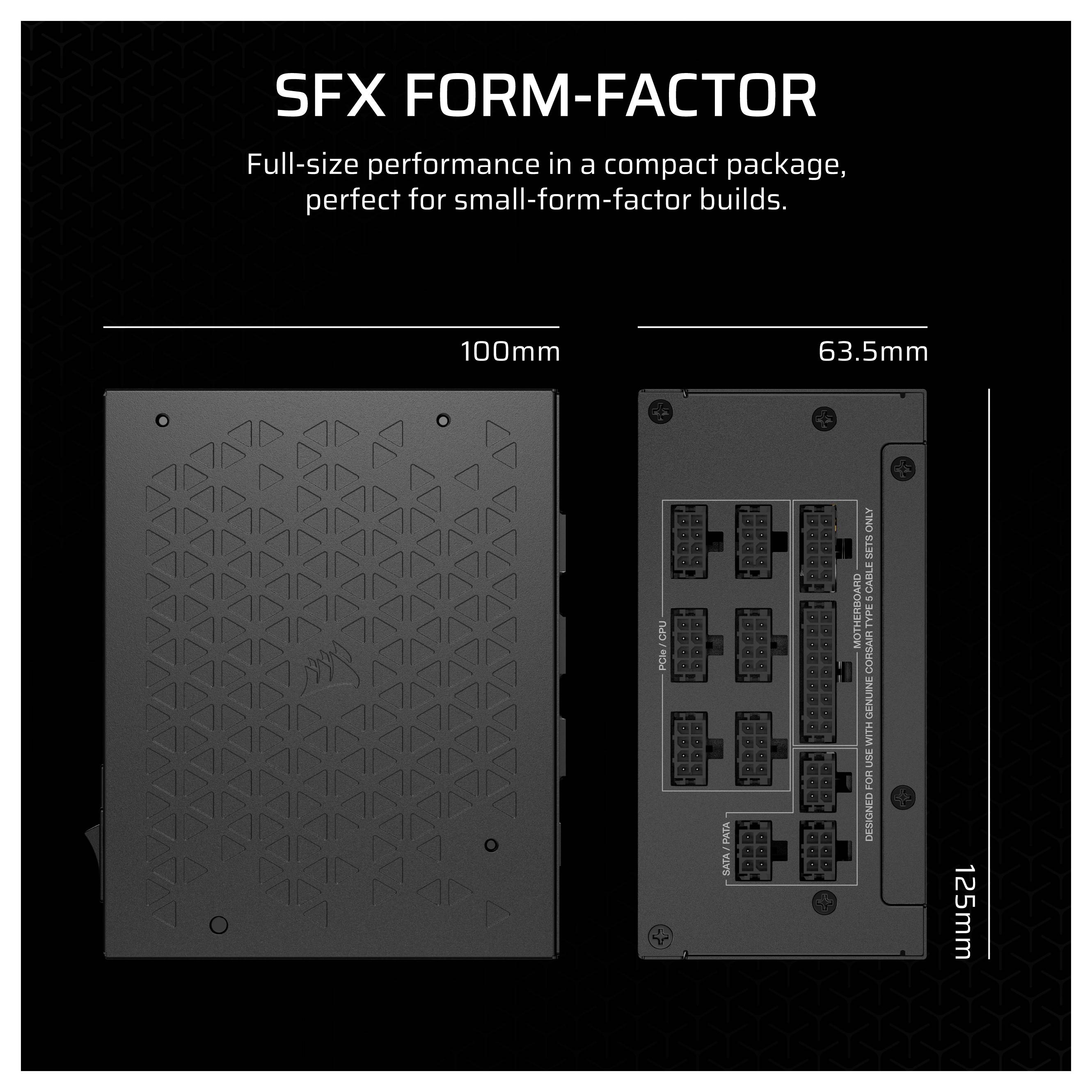 Corsair SF Series SF1000 Alimentatore per PC 1000 W SFX 80PLUS® Platinum-14