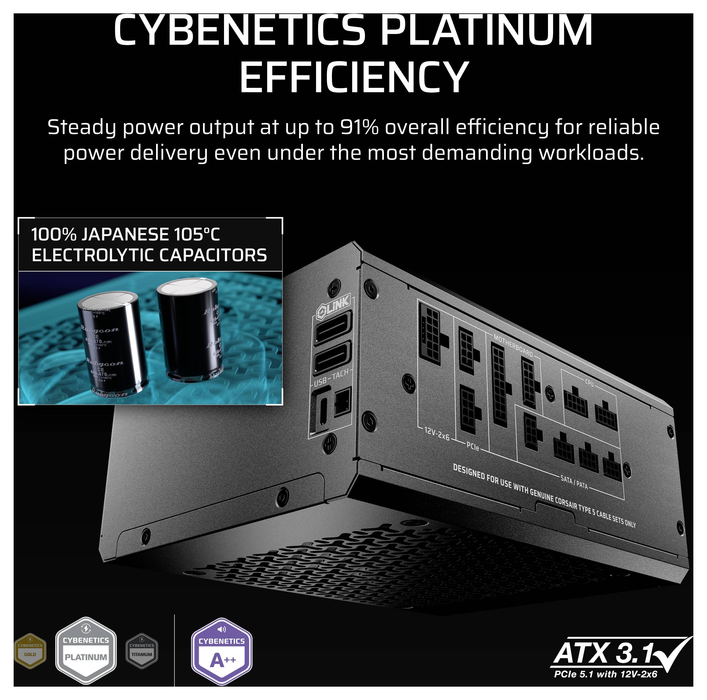 Corsair HX1200i SHIFT Alimentatore per PC 1200 W ATX 80PLUS® Platinum-30