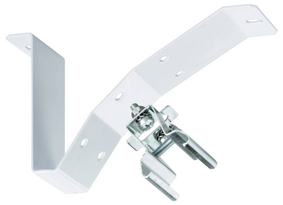 Supporto di montaggio in metallo con forma triangolare e meccanismo regolabile, tipicamente utilizzato per fissare strutture o apparecchiature.
