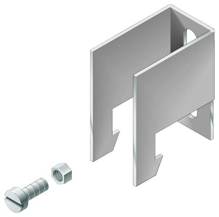 Alloggiamento metallico bianco rettangolare con fondo aperto, probabilmente progettato per un apparecchio di illuminazione a soffitto o un'installazione di ventilazione.