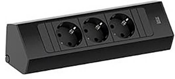 Bachmann 932.100 Multipresa Nero Schuko 1 pz.
