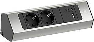 Bachmann 932.002 Multipresa Argento Schuko 1 pz.-0