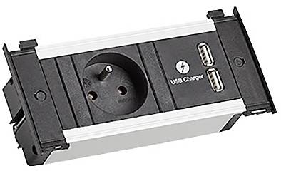 Bachmann 927204 Multipresa ad incasso Alluminio Schuko 1 pz.-0