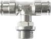 TRU COMPONENTS Raccordo a T TC-14205564 MPB-G 6-02 Ø tubo: 6 mm Diametro foro montaggio: G1/4" 1 pz.