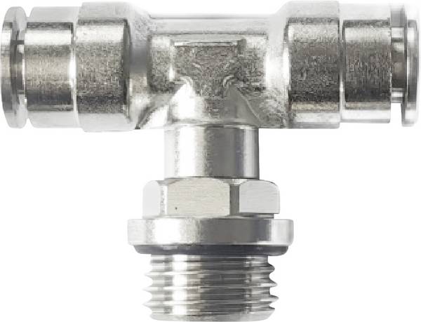 TRU COMPONENTS Raccordo a T TC-14205560 MPB-G 6-01 Ø tubo: 6 mm Diametro foro montaggio: G1/8" 1 pz.