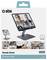 'Confezione Steady Stand Universal per Tablet che mostra un supporto per tablet con un tablet che visualizza una videochiamata con quattro persone.'