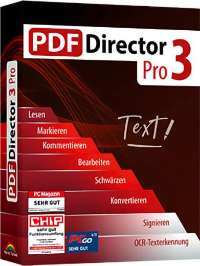 Markt & Technik PDF Director 3 PRO Versione completa, 3 licenze Windows Software PDF-0