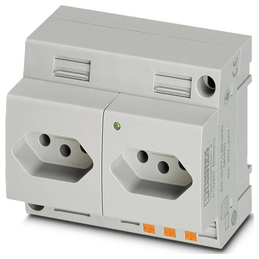 #####Doppelsteckdose Phoenix Contact EO-N/PT/LED/DUO Grigio (L x L x A) 59.2 x 90 x 75 mm
