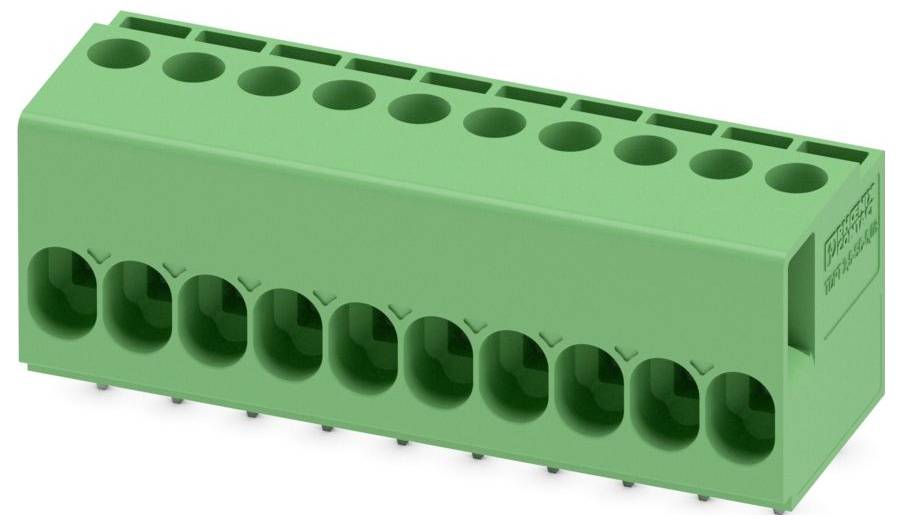 Phoenix Contact 1017499 Morsetto per circuiti stampati 4 mm² Numero Poli (num) 10 Verde 50 pz. Cartone