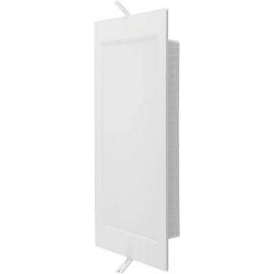 Un coperchio di ventilazione rettangolare bianco con feritoie per la circolazione dell'aria, progettato per adattarsi a un'apertura di ventilazione a parete o a soffitto.