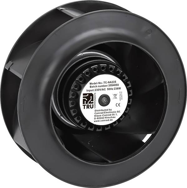 TRU COMPONENTS TC-NA225 Ventilatore radiale  230 V/AC 1250 m³/h (Ø x A) 225 mm x 101.5 mm
