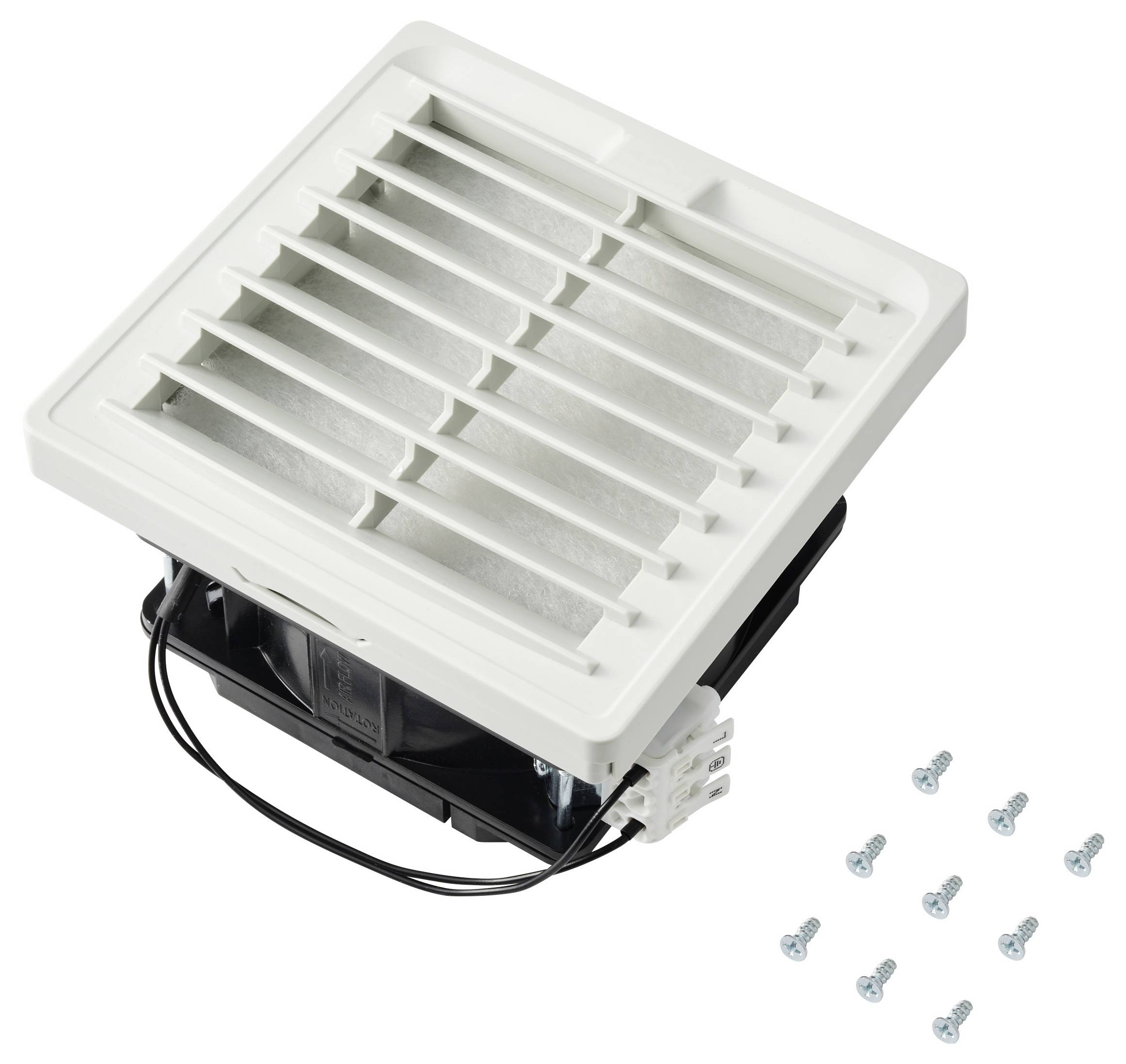 TRU COMPONENTS TC-SFFC150-230B-FC Ventola filtro 230 V/AC 21 W (L x A x P) 150 x 150 x 43.1 mm 1 pz.-4