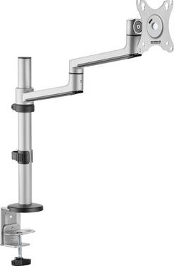 SpeaKa Professional SP-MM-1060  Supporto da tavolo per monitor 1 Display:  (s) 43,2 cm (17") - 81,3 cm (32") Alluminio Inclinabile, Girevole, Regolabile in altezza