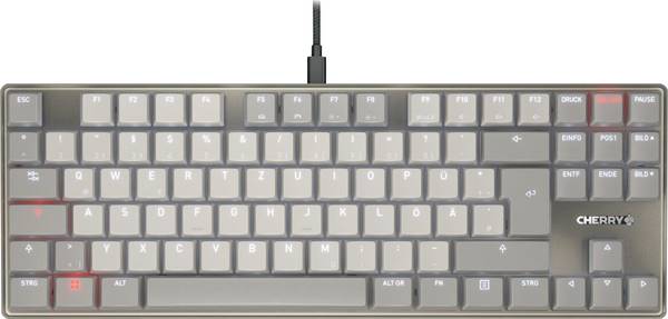 CHERRY CHERRY TAS KC 500 MX LP Corded, Mechanic Cablato Tastiera Tedesco, QWERTZ Grigio