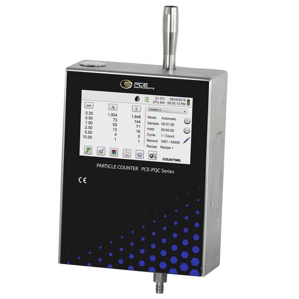 Contatore di particelle PCE Instruments PCE-PQC 33EU Polveri e particelle sospese con interfaccia USB