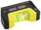 Un livello magnetico compatto con custodia gialla, dotato di una fiala di bolla orizzontale per misurare l'orizzontalità delle superfici.