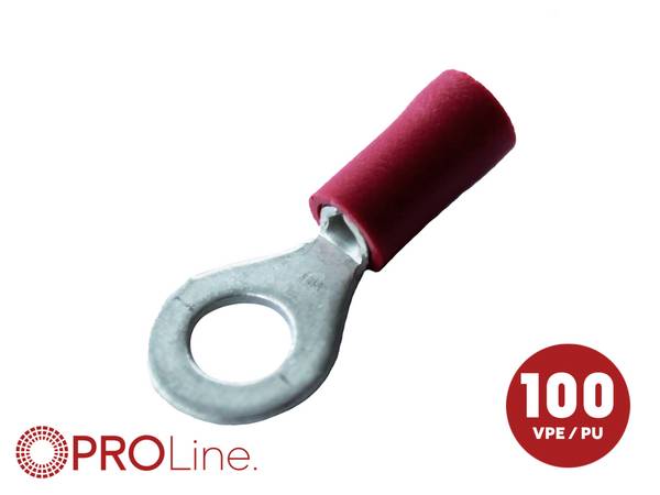ACV 344351-1-0-p Capocorda ad anello   Ø foro=4.3 mm Completamente isolato Rosso 100 pz. Pezzo