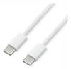 Value Cavo USB-C USB 2.0 Spina USB-C®, Spina USB-C® 1 m Bianco Flessibile, Rivestimento in tessuto 11.99.8340