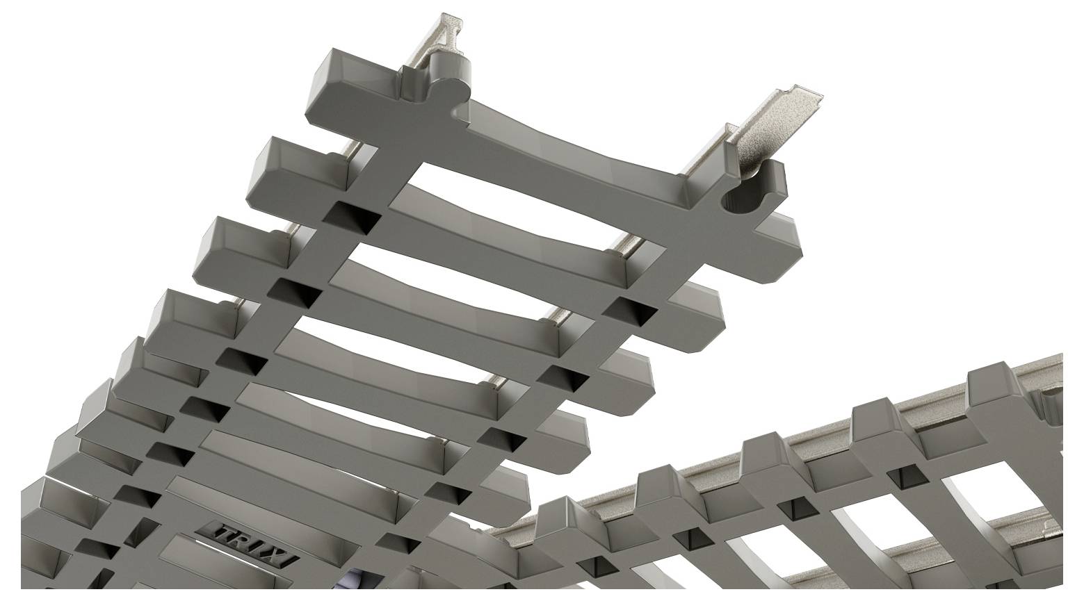 T14558 N Minitrix Traversa ferroviaria in cemento, Binario diritto 104.2 mm 30 ° 1 pz.-1