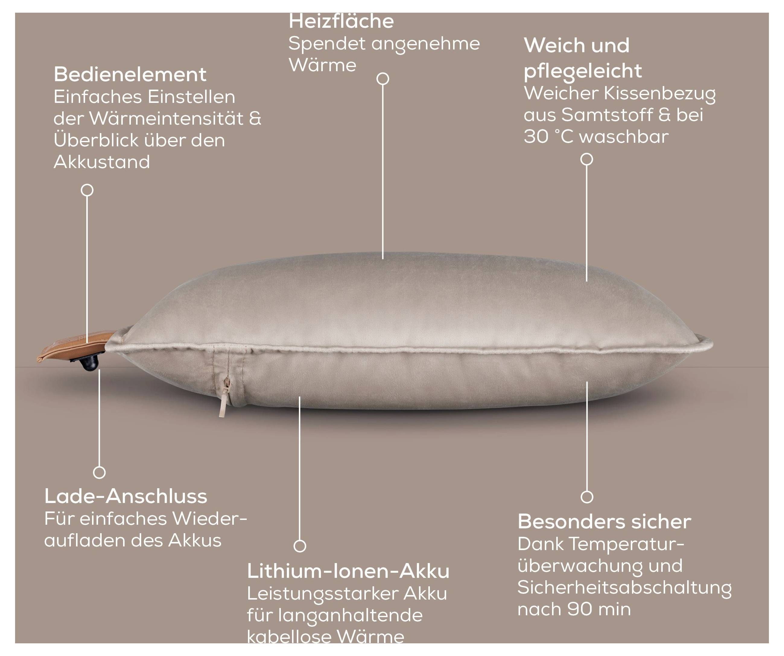 Beurer HK 77 Heaty smokey-taupe Cuscino elettrico riscaldante Grigio-marrone-8