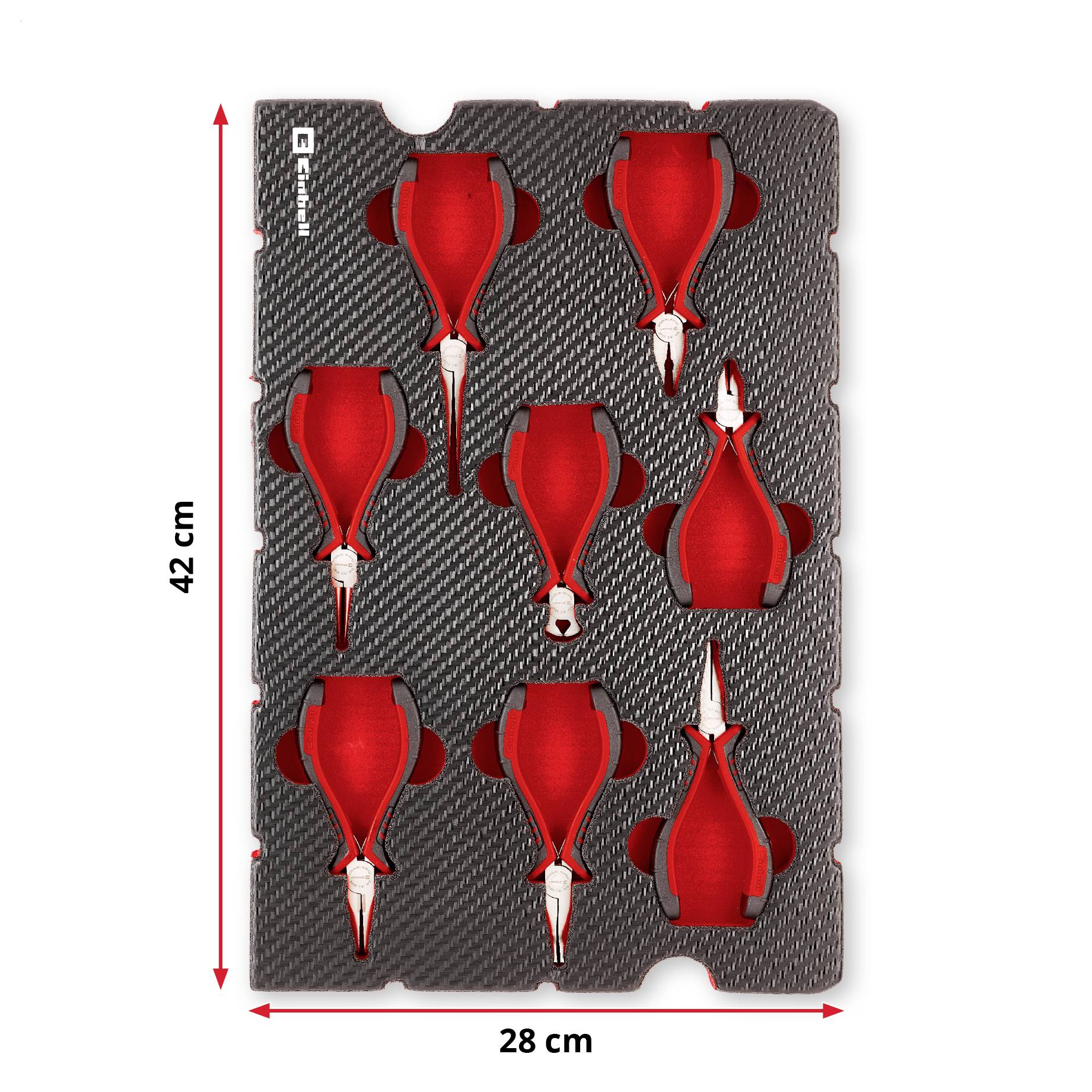 Einhell Elektronik Zangen-Set 8-tlg. Einleger Pad 370523 Inserto-10