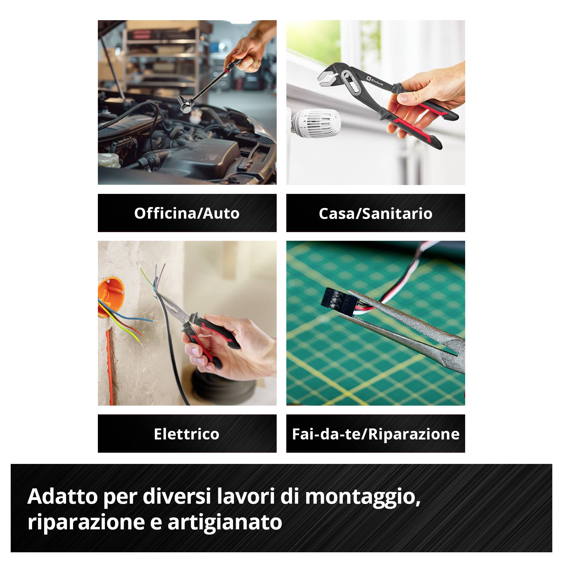 Einhell Zangen-Set 9-tlg.Einleger Pad 370522 Inserto-9