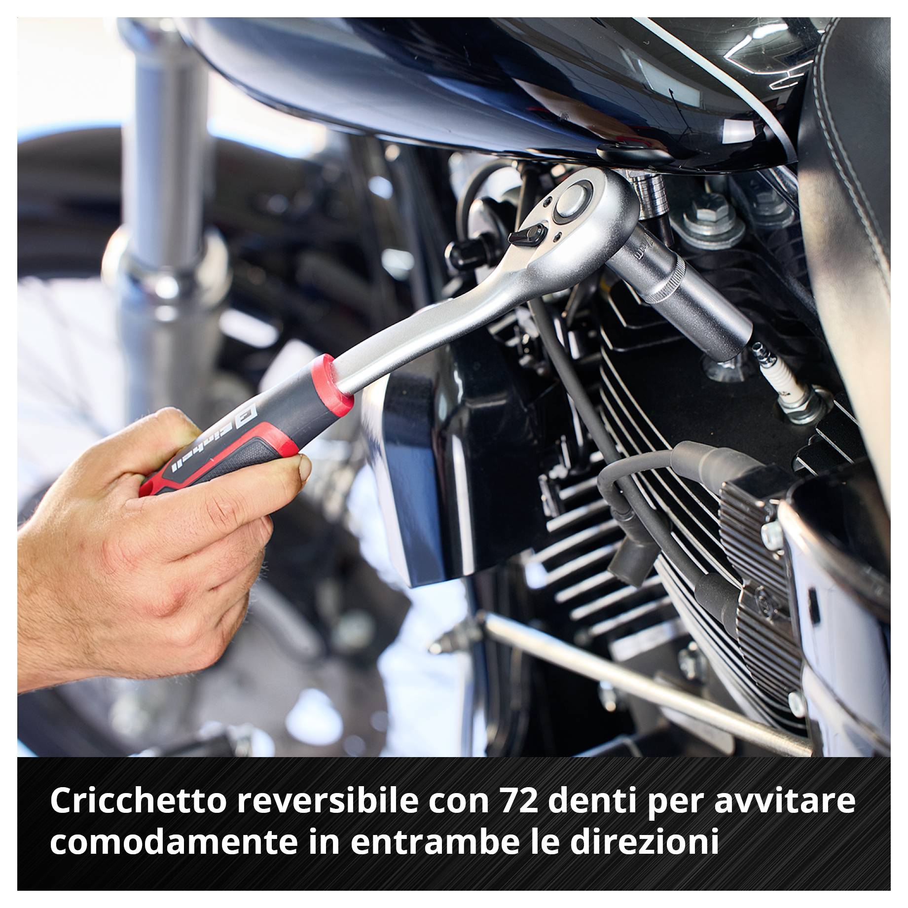 Einhell Stecknuss & Ratschen-Set 60-tlg. Einleger Pad 370520 Inserto 60 parti-4