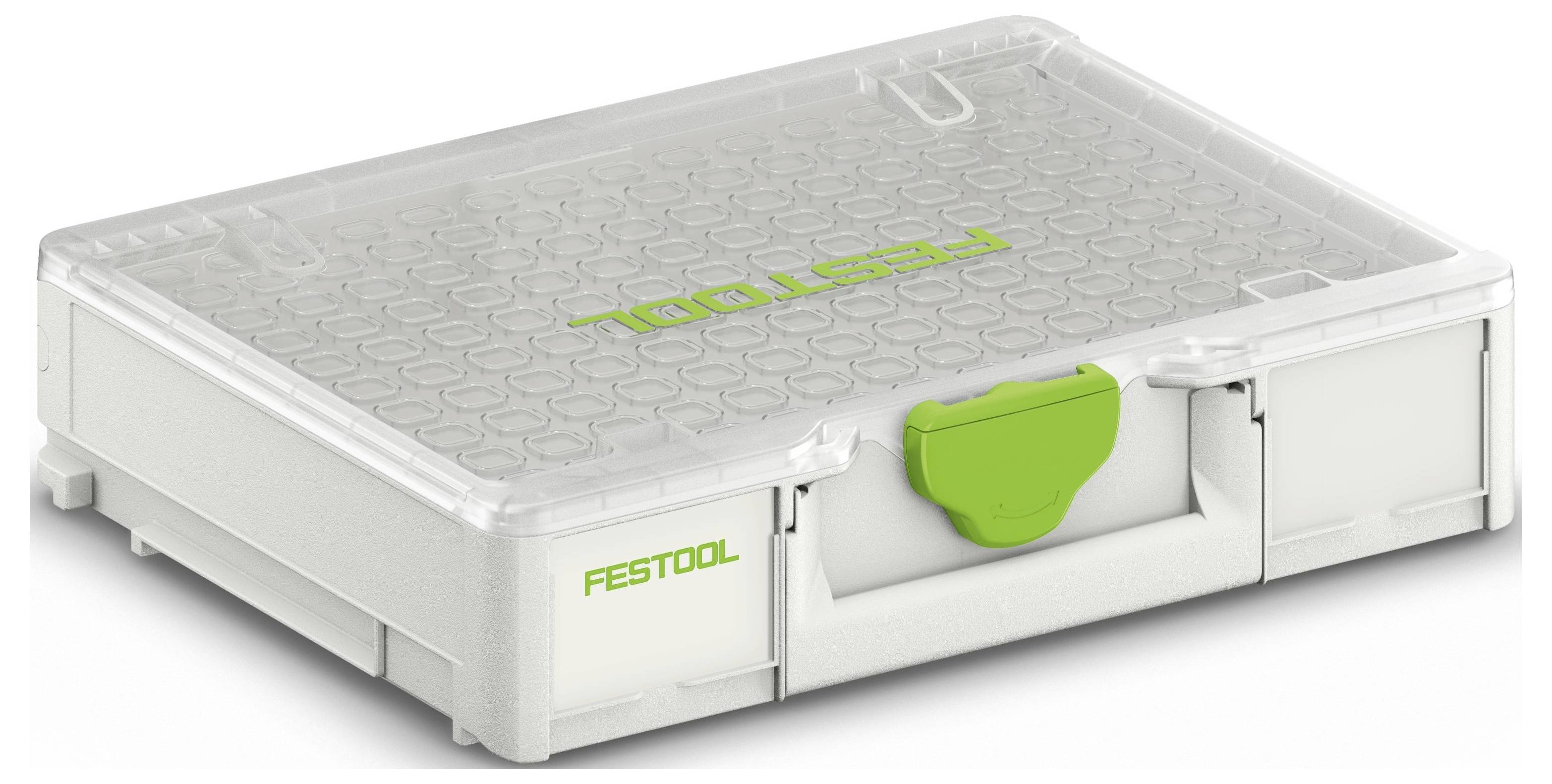 'Un dispositivo multiuso con una serie di lame e accessori intercambiabili disposti in un semicerchio sopra di esso.'