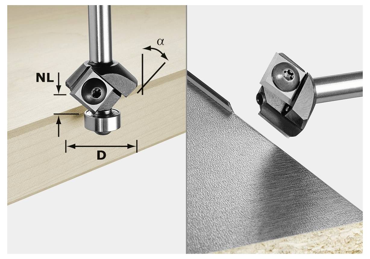 Festool 499807 Piastra di inversione Lunghezza 55 mm Dimensione, Ø 27 mm Lunghezza operativa 8 mm Diametro albero 8 mm