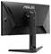 Monitor da gaming ASUS nero visto da dietro, caratterizzato da un supporto con il testo 'TUF Gaming', che mostra il design e il branding del monitor.