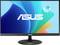 Monitor Asus che visualizza uno sfondo astratto colorato con il logo Asus al centro.