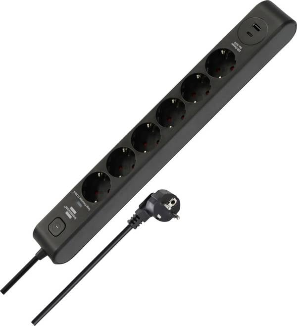 Brennenstuhl 1150790602 Multipresa Nero, Antracite Schuko 1 pz.