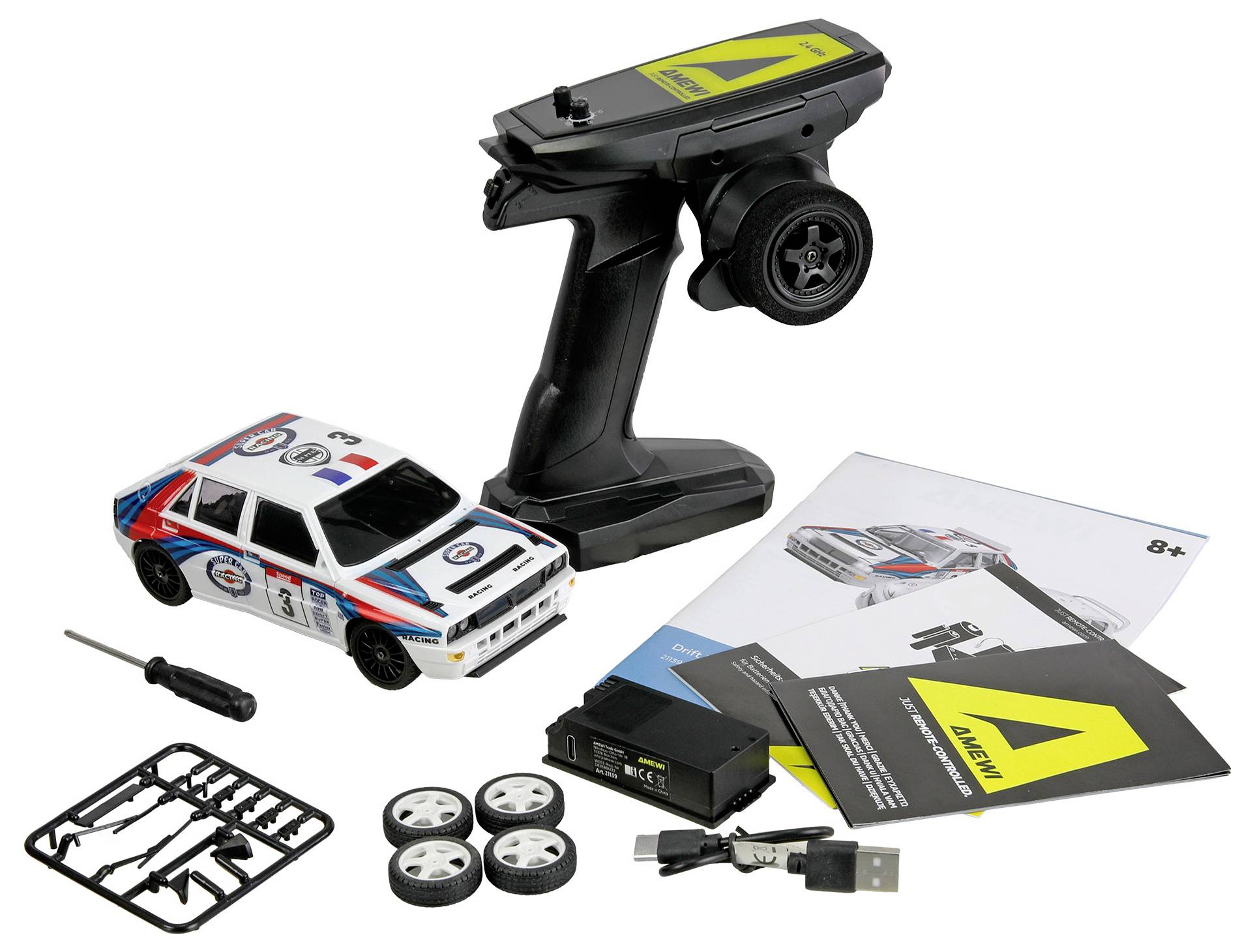 Amewi RC-Modell Brushed 1:28 Veicolo Elettrica Drift 4WD RtR 2,4 GHz-1