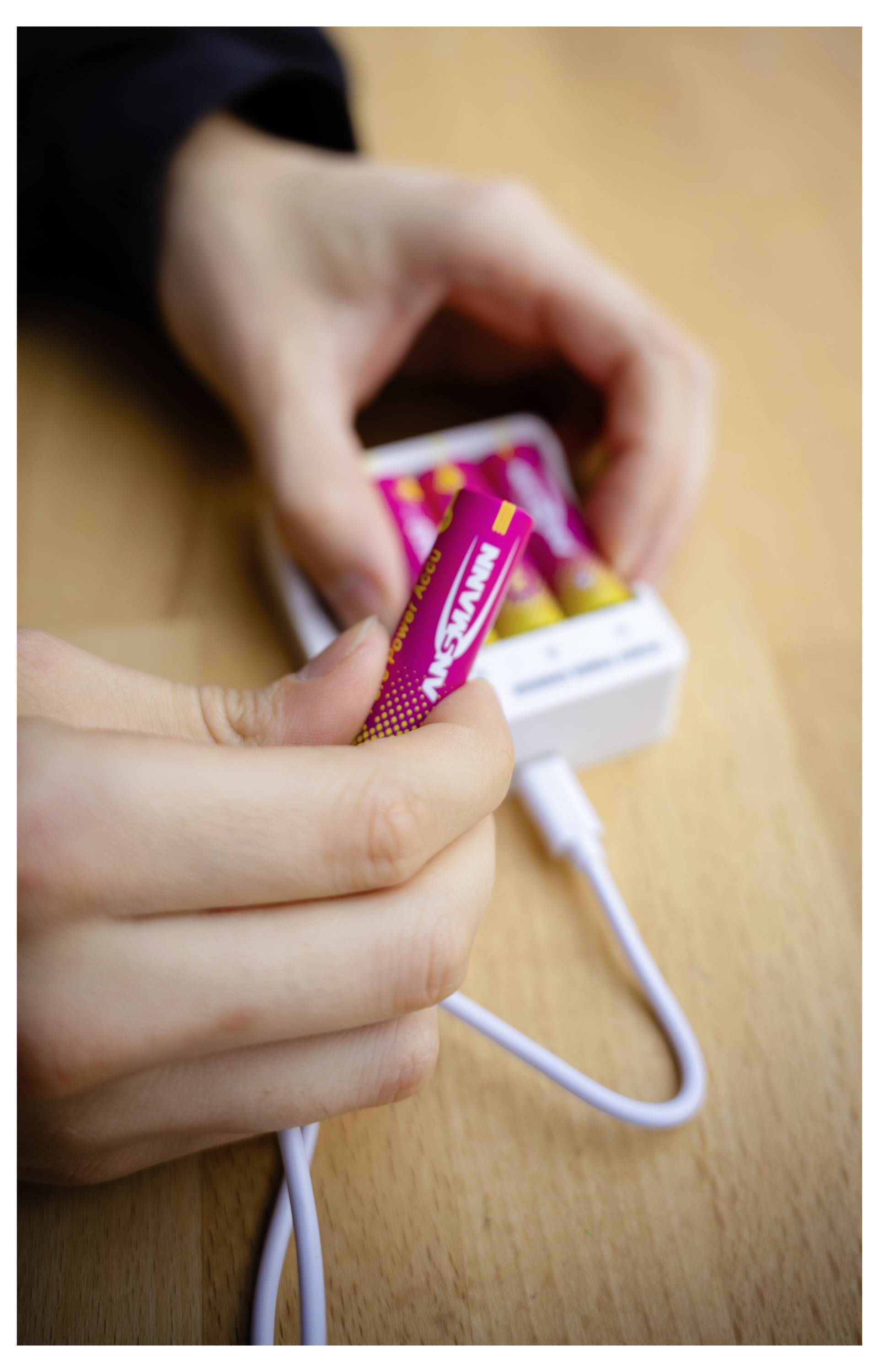 Ansmann Pure Power Set 4× Micro AAA Akkus und Lademodul Batteria ricaricabile Ministilo (AAA) NiMH 1250 mAh 1.2 V 1 pz.-7