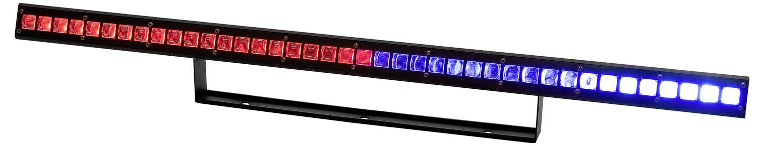 Una barra luminosa LED lineare con luci rosse e blu in sequenza, spesso utilizzata su veicoli di emergenza o delle forze dell'ordine per segnalare la presenza.