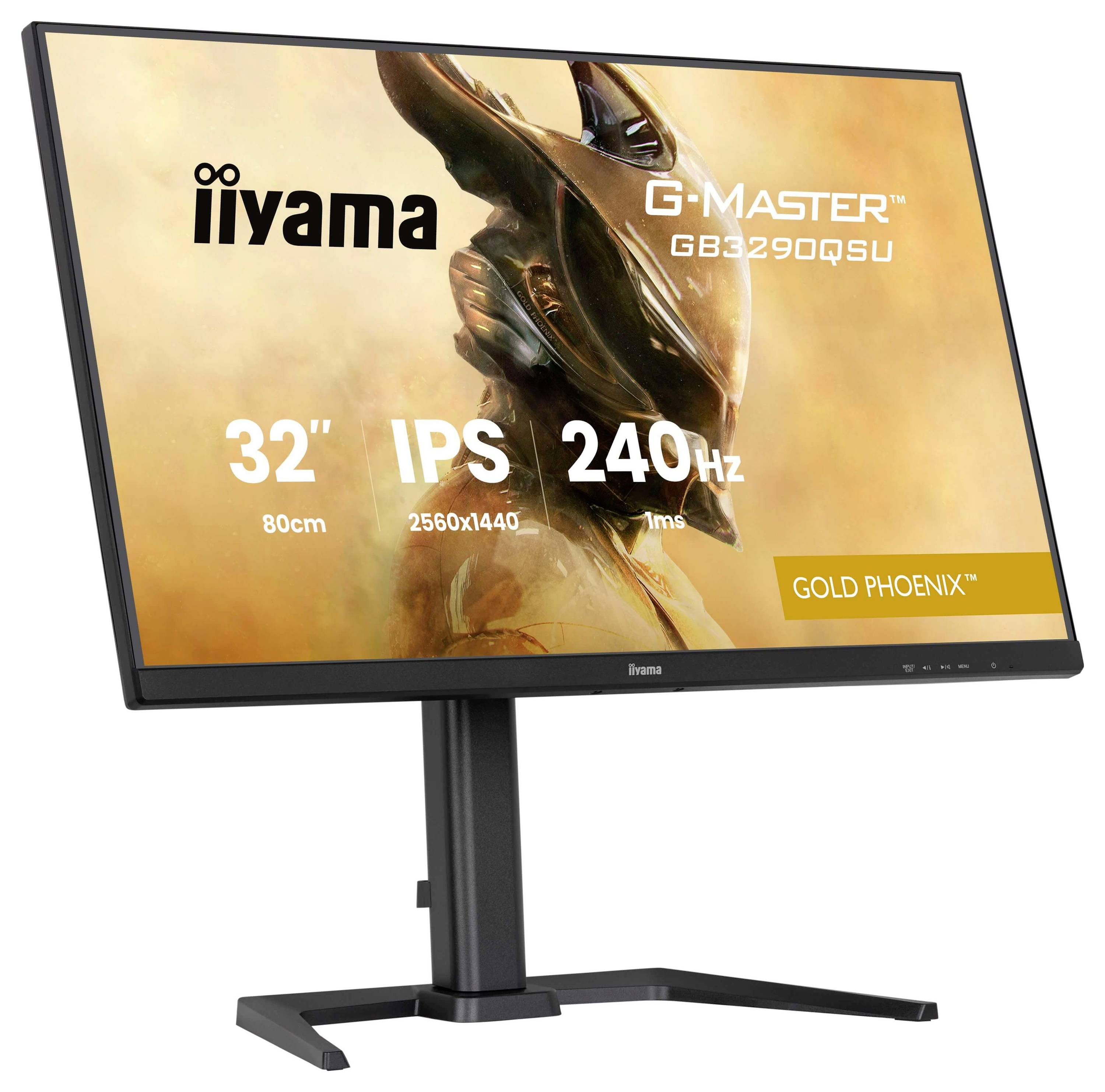Monitor Iiyama G-Master GB3290QSU con display da 32", risoluzione 2560x1440, pannello IPS e frequenza di aggiornamento di 240Hz.
